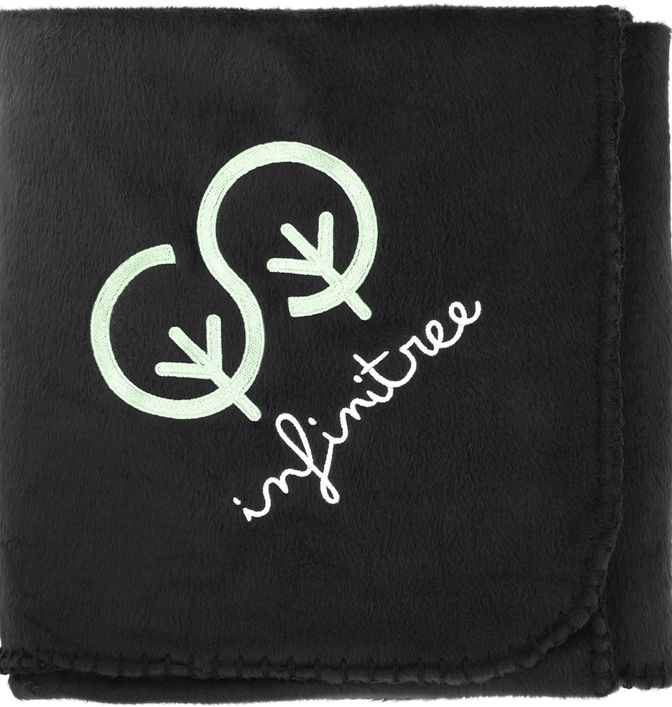 100% Recycled PET Fleece Blanket with RPET Pouch