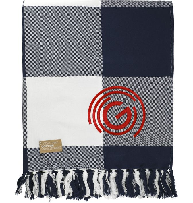 Field & Co. 100% Organic Cotton Check Throw Blanke