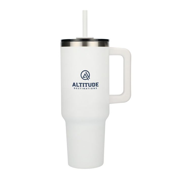 Pinnacle 40 oz Vacuum Insulated Eco-Friendly Travel Tumbler With Straw