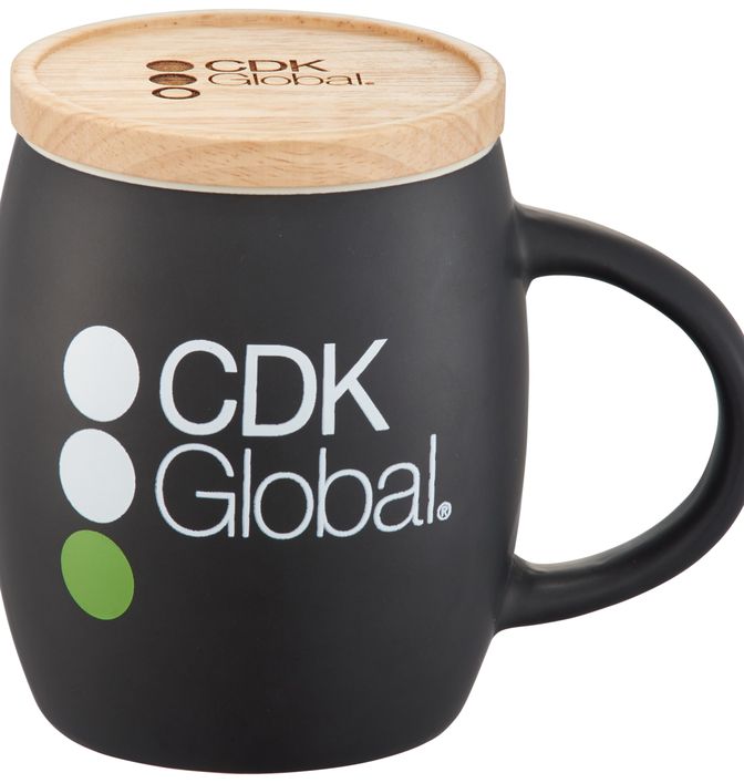 Hearth Ceramic Mug with Wood Lid/Coaster 15oz