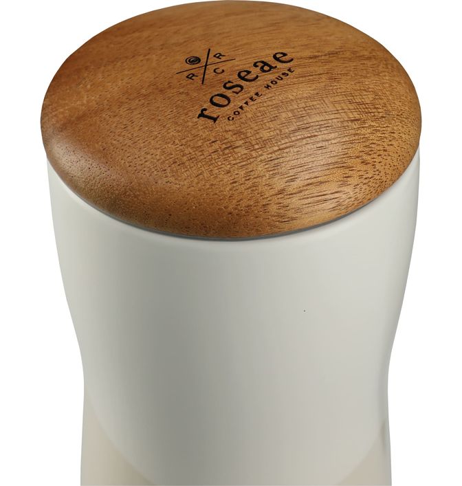 Reno Double Wall Ceramic Tumbler w/Wood Lid 10oz