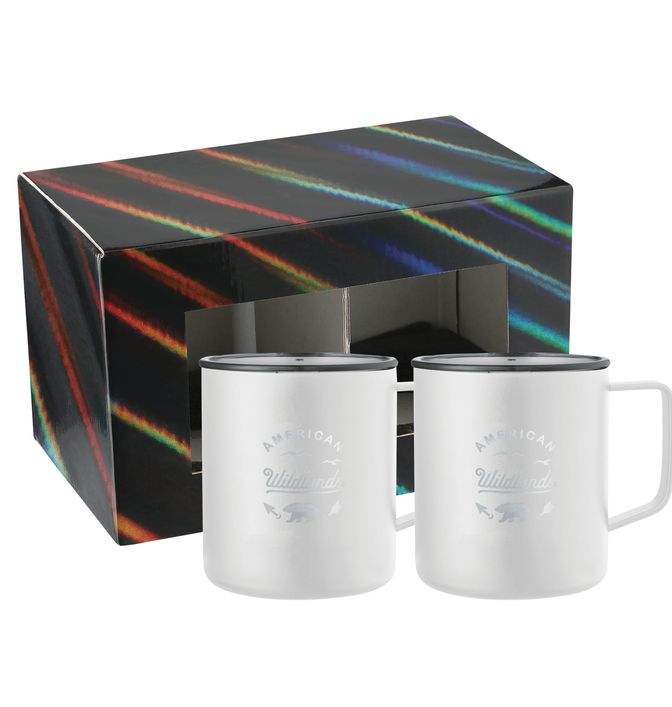 Rover Camp Mug 14oz Powder coated 2 in 1 Gift Set