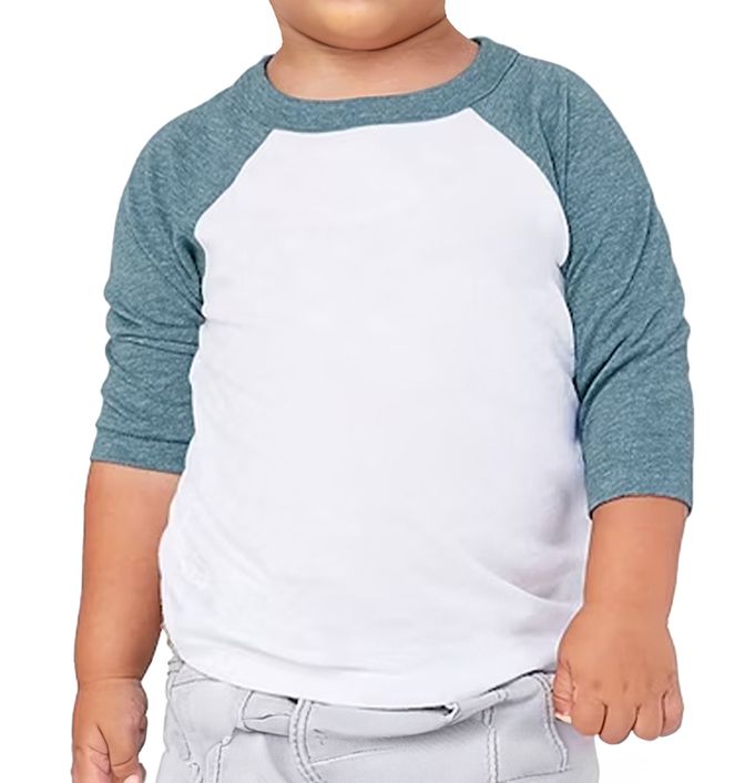 Bella + Canvas Toddler 3/4-Sleeve Baseball Shirt