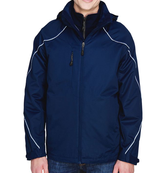 North End Men's Angle 3-in-1 Jacket with Bonded Fleece Liner