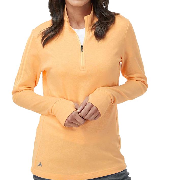 Adidas Women's 3-Stripes Quarter-Zip Sweater
