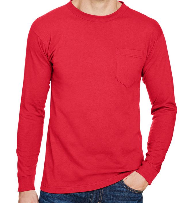 Bayside Union-Made Long Sleeve Pocket Shirt