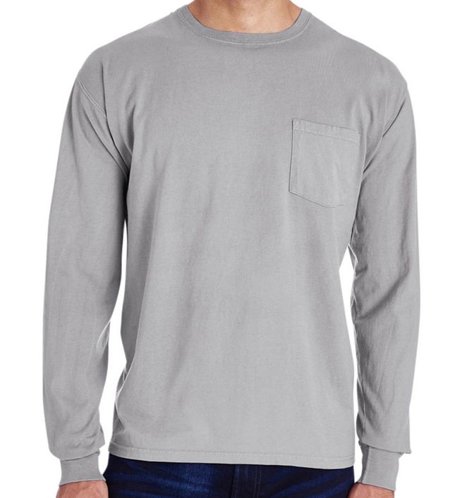 Hanes ComfortWash Cotton Long Sleeve Pocket Shirt