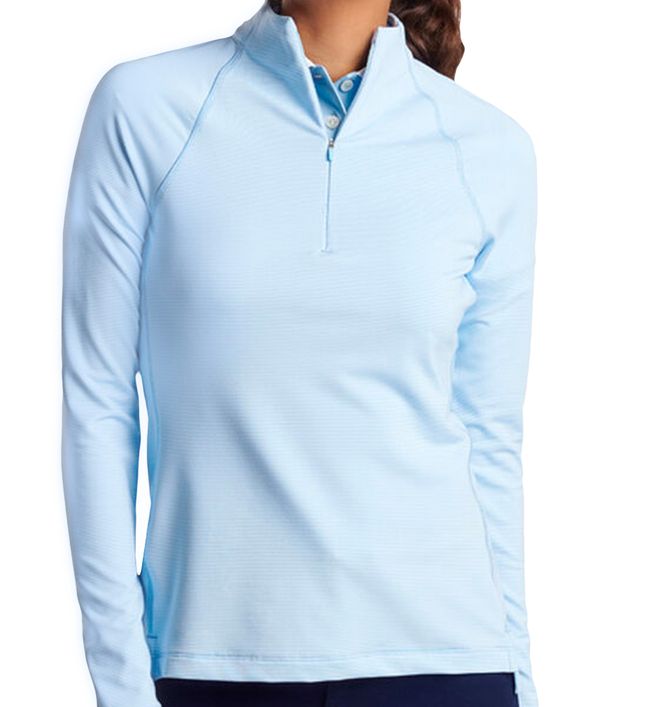 Peter Millar Women's Sugar Stripe Raglan Perth Quarter-Zip