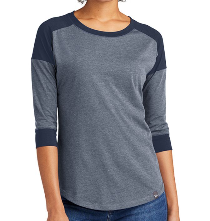 New Era Women's Heritage Blend Baseball Raglan Tee