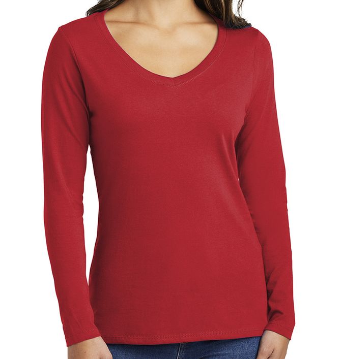 Port & Company Women’s Long Sleeve Fan Favorite V-Neck Tee