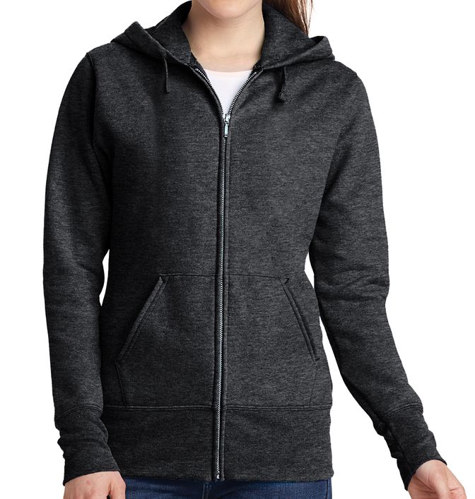 Port & Company Women's Core Fleece Zip Up Hoodie