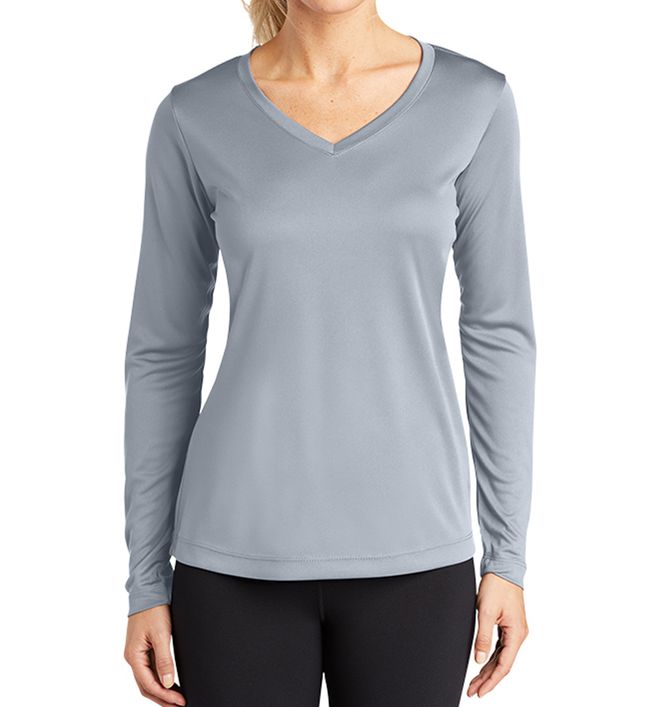 Sport-Tek Ladies Long Sleeve PosiCharge Competitor V-Neck Tee