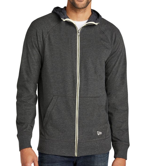 New Era Sueded Cotton Blend Full Zip Hoodie