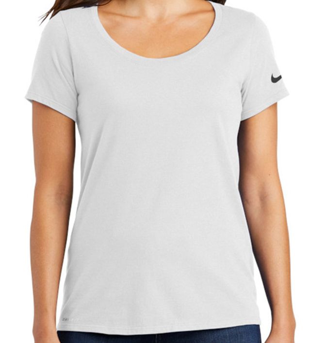 Nike Ladies Dri-FIT Cotton/Poly Scoop Neck Tee
