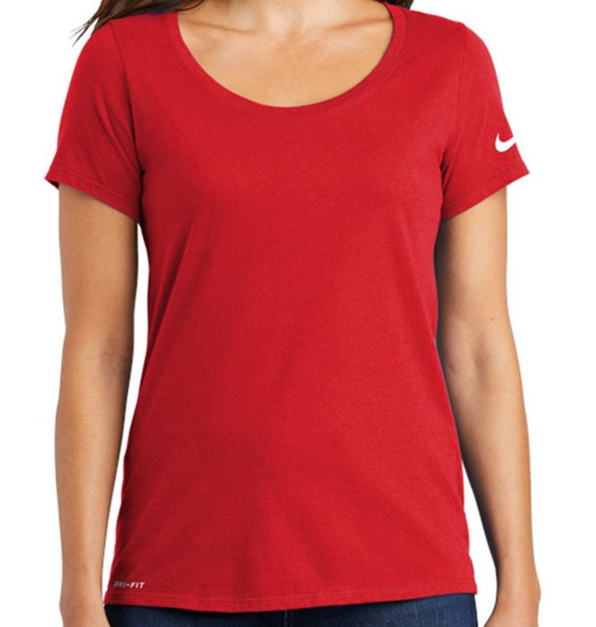 Nike Ladies Dri-FIT Cotton/Poly Scoop Neck Tee