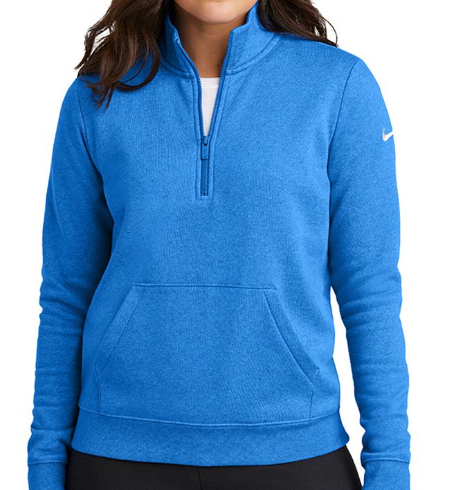 Nike Women's Club Fleece Sleeve Swoosh Half-Zip