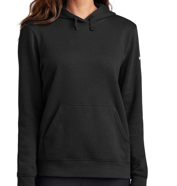Nike Ladies Club Fleece Sleeve Swoosh Pullover Hoodie