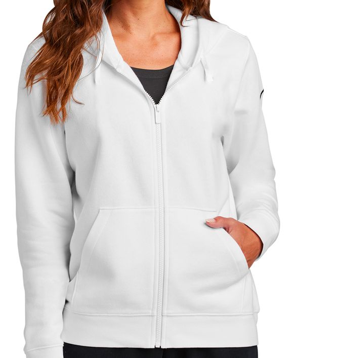 Nike Ladies Club Fleece Sleeve Swoosh Full-Zip Hoodie
