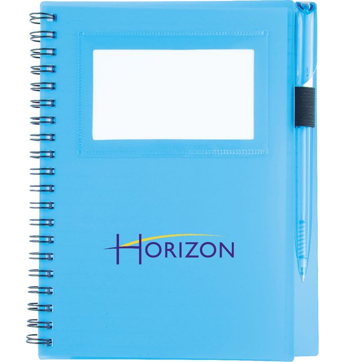 5.5" x 7" Star Spiral Notebook w/Pen