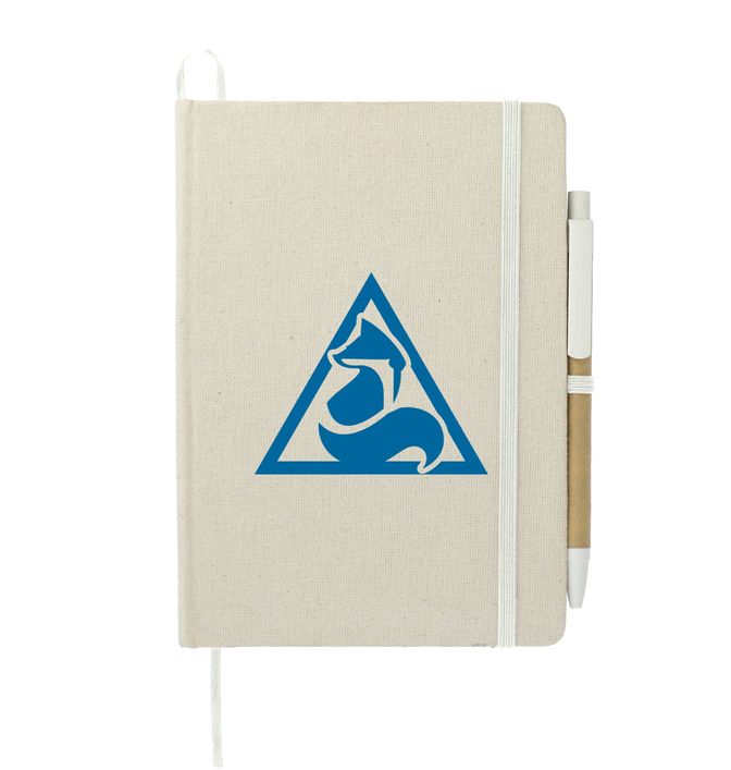 5" x 7" Organic Cotton Bound Notebook w/Pen