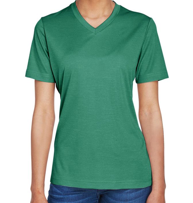 Team 365 Women's Sonic Heather Performance V Neck T-Shirt